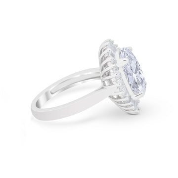 Vintage Art Deco Wedding Ring Baguette Simulated Cubic Zirconia 925 Sterling Silver